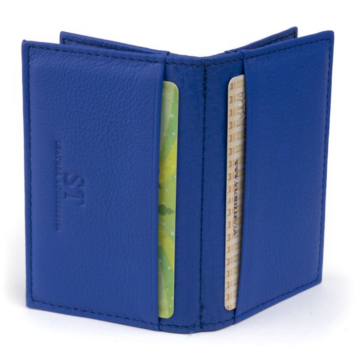 Визитница-книга ST Leather 19219 синяя