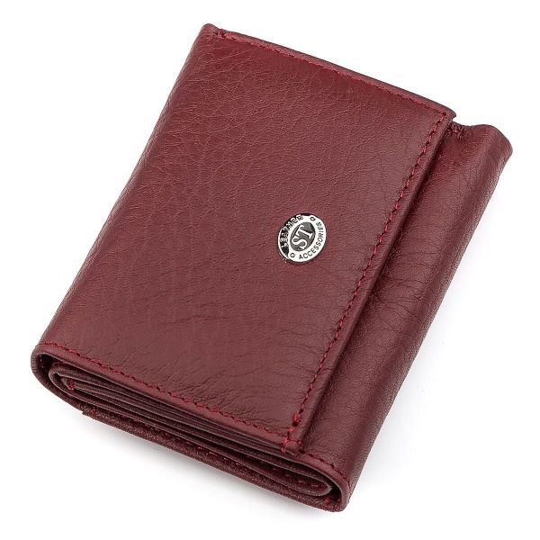 Гаманець ST Leather 18324 (ST440) натуральна бордова шкіра