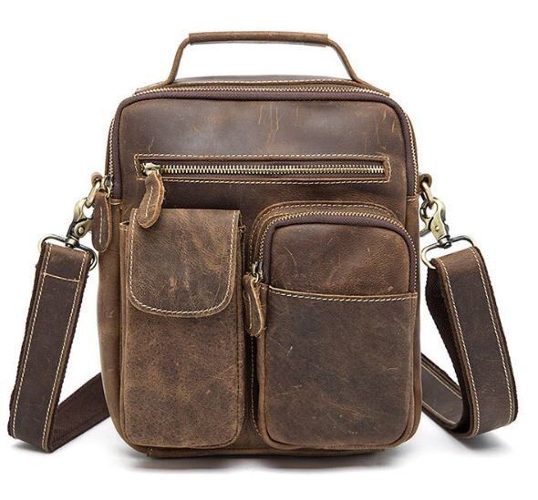 Сумка мужская Crazy horse 14692 Vintage коричневая