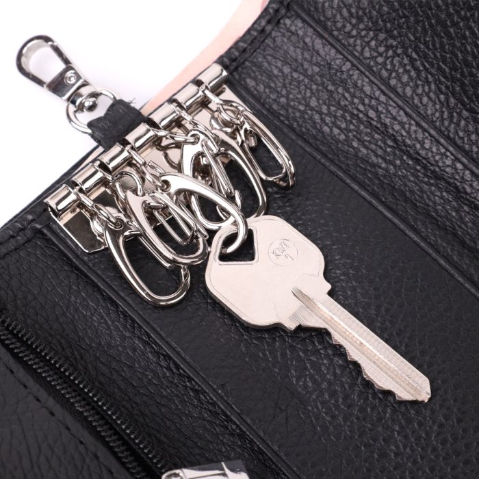 Большая ключница с функцией кошелька из натуральной кожи ST Leather 22492 черная