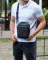Чоловіча сумка-меседжер шкіряна 24х18х7 для телефона Tiding Bag чорна