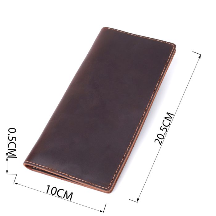 Вертикальный кошелек унисекс из натуральной кожи Vintage s_15083 коричневый