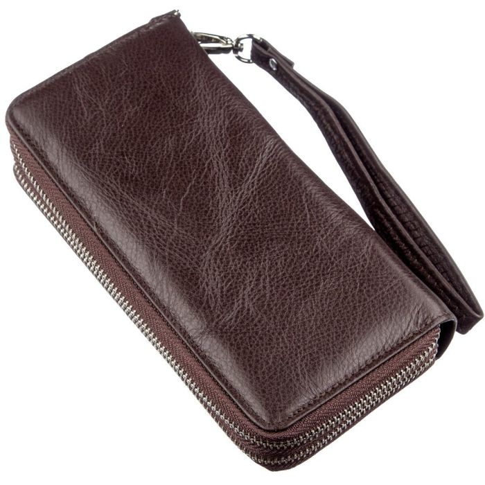 Жіночий клатч з ремінцем на зап'ясті ST Leather 18867 коричневий