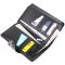 Багатофункціональне жіноче портмоне з натуральної фактурної шкіри під змію KARYA 21002 чорне