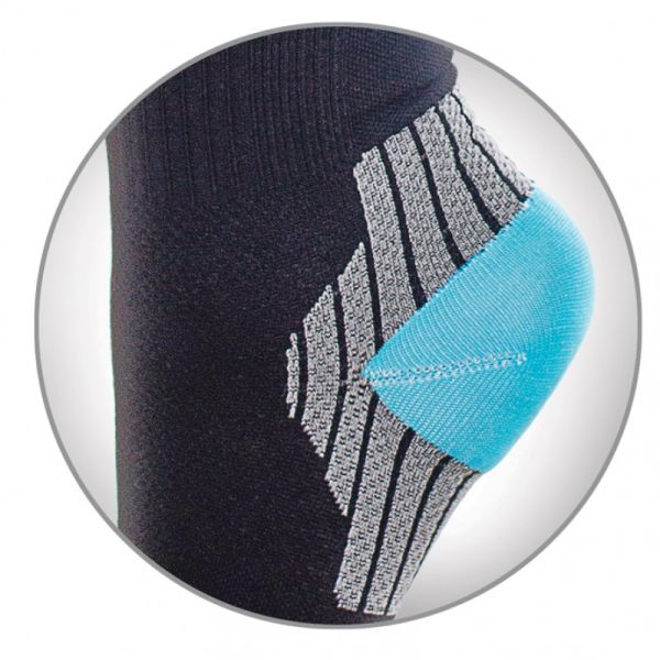 Гольфи для спорту антиварикозні компресійні 761 тип Tiana (18-21 mmgh) чорно-блакитні Tiana