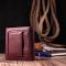 Компактний жіночий гаманець із натуральної шкіри ST Leather 22674 бордовий