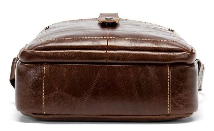 Сумка чоловіча гладка 14700 Vintage коричнева