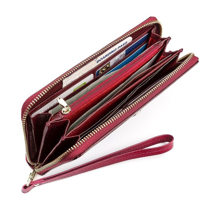 Кошелек женский ST Leather 18400 (S4001A) Кожаный бордовый