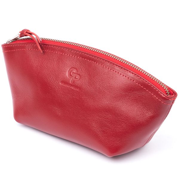 Женская косметичка из кожи Amelin Grande Pelle 11303 красная