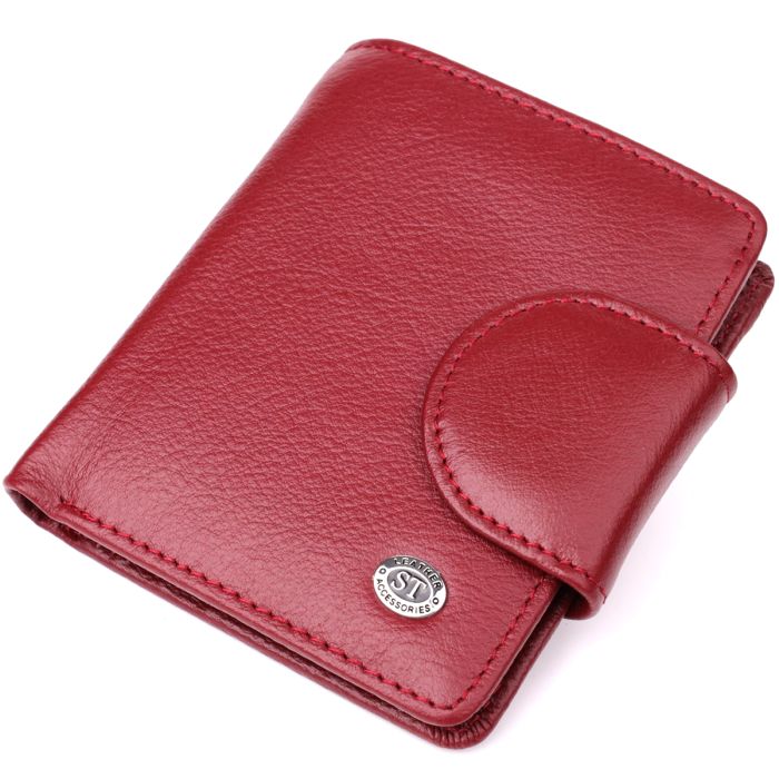 Женский кошелек вертикального формата из натуральной кожи ST Leather 23071 бордовый