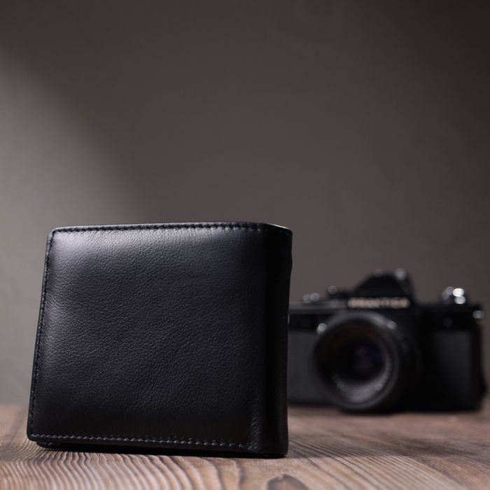 Мужской портмоне из натуральной кожи ST Leather 22734 черный