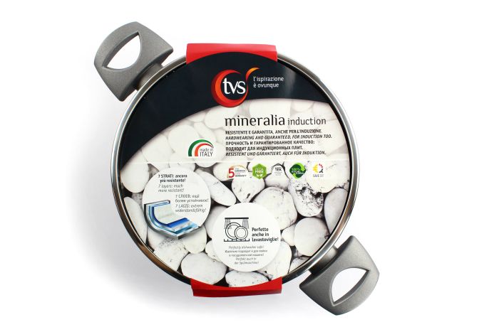 Каструля з кришкою TVS Mineralia Induction 24 см 4,5 л (BS480242910001C)