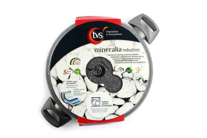 Каструля з кришкою TVS Mineralia Induction 24 см 4,5 л (BS480242910001C)