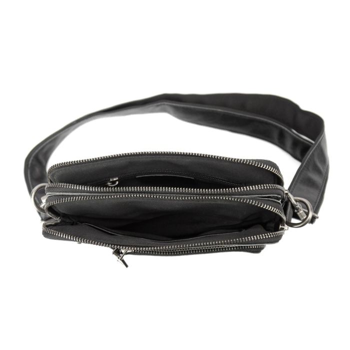 Мессенджер классический черный в гладкой коже Tiding Bag 8009A черный