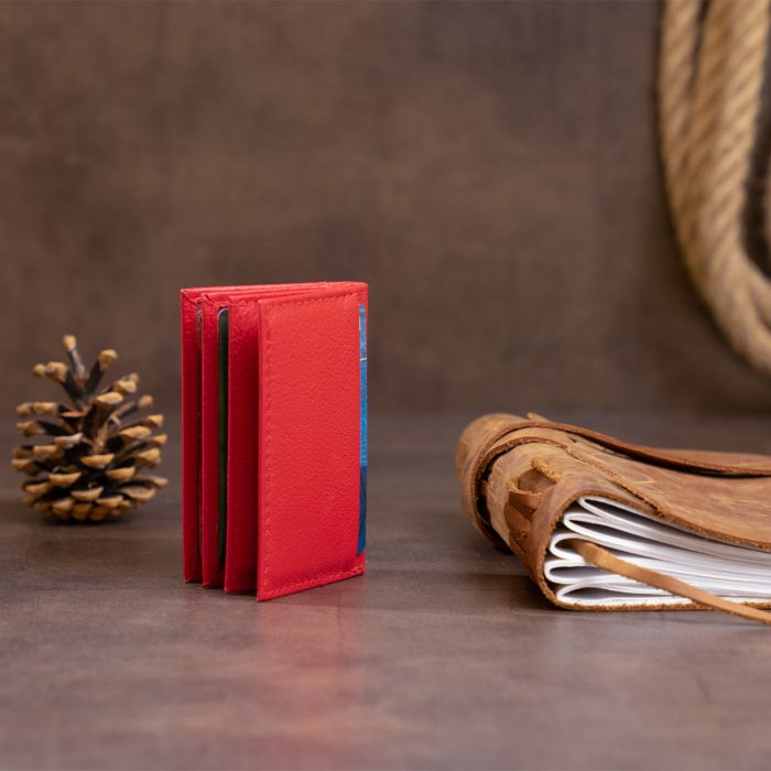 Визитница-книга ST Leather 19214 красная