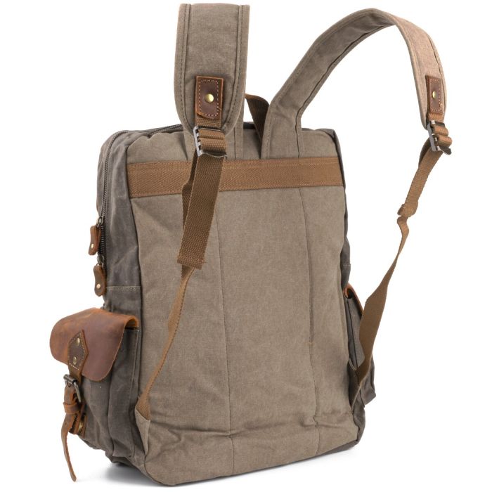 Туристичний рюкзак canvas 20107 Vintage болотяний