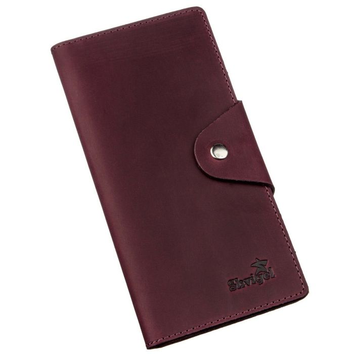 Кошелек женский из винтажной кожи SHVIGEL 16166 бордовый