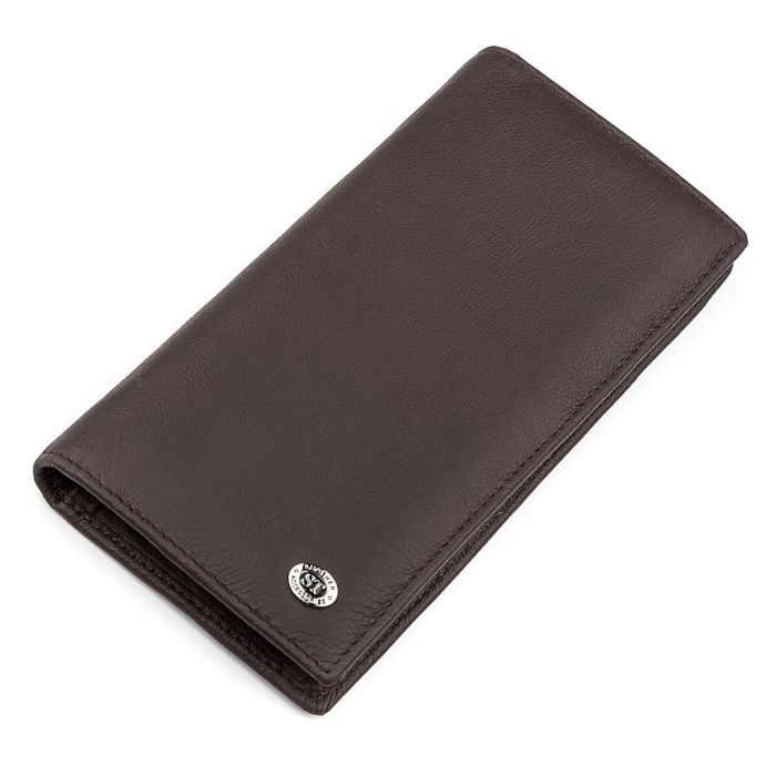 Мужской купюрник ST Leather 18368 (ST148) функциональный коричневый