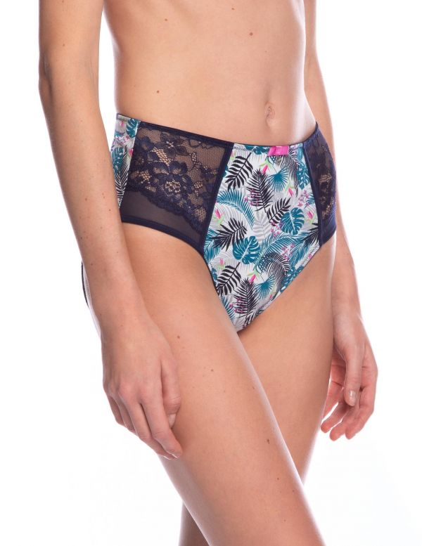 Трусики жіночі міді Lama 1554MD зелено-блакитні