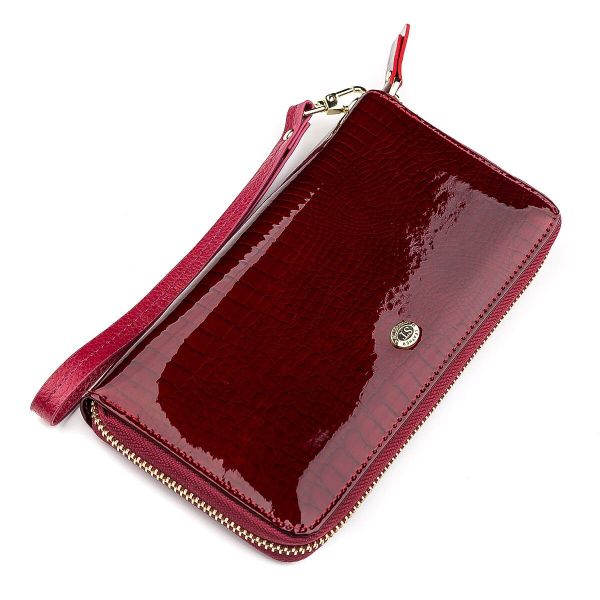 Кошелек женский ST Leather 18400 (S4001A) Кожаный бордовый