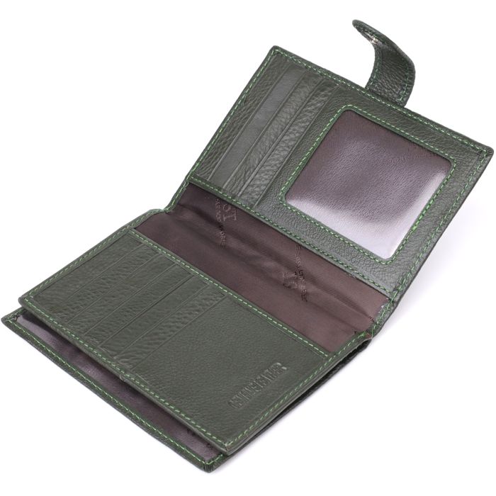 Оригинальная обложка на документы унисекс из натуральной кожи ST Leather 23119 зеленая