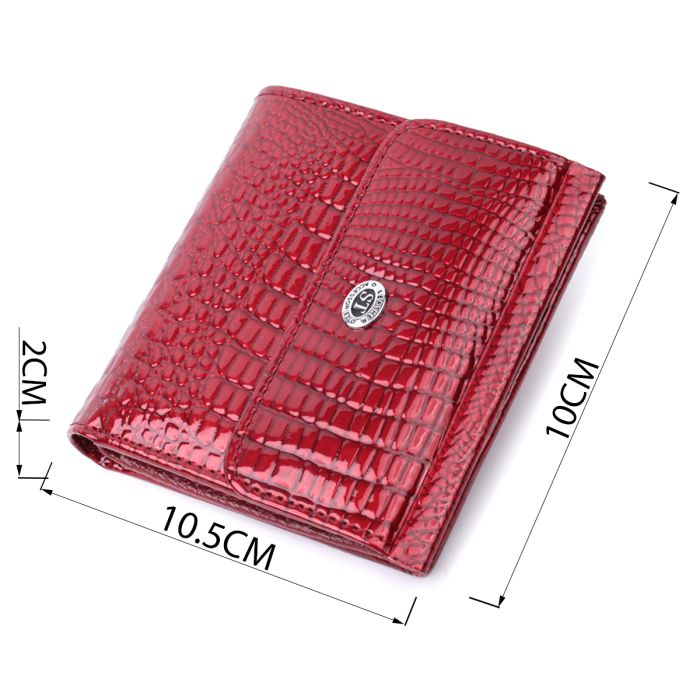 Фактурный женский кошелек из натуральной кожи ST Leather 22705 красный