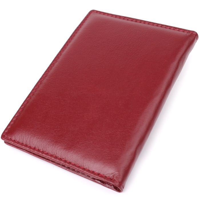 Красивая обложка на паспорт универсального формата из натуральной кожи ST Leather 23079 черная