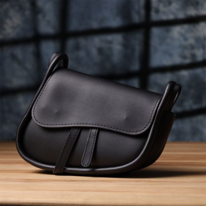Жіноча сумка сідло з якісної екошкіри Vintage s_15128 чорна