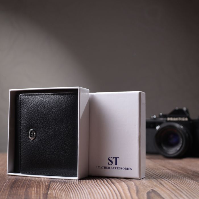 Красивый кошелек для женщин из натуральной кожи ST Leather 22709 черный