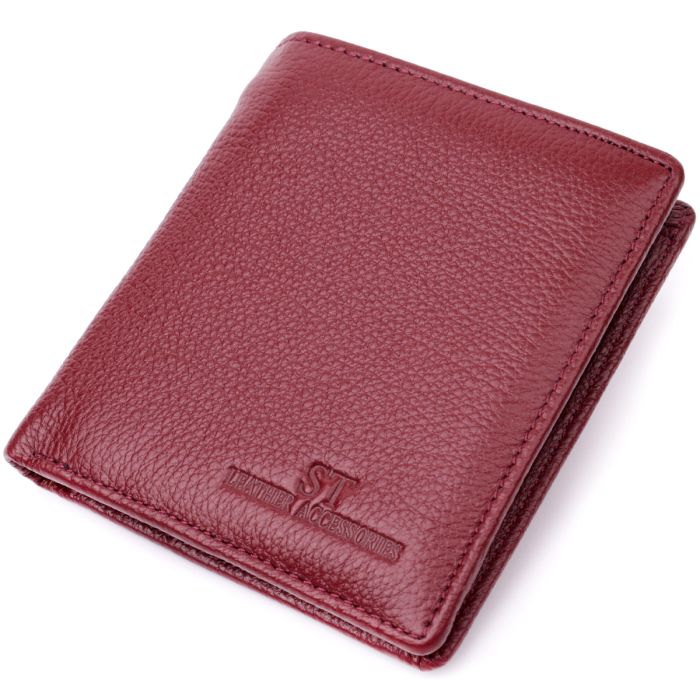 Маленький жіночий гаманець із натуральної шкіри ST Leather 19467 бордовий