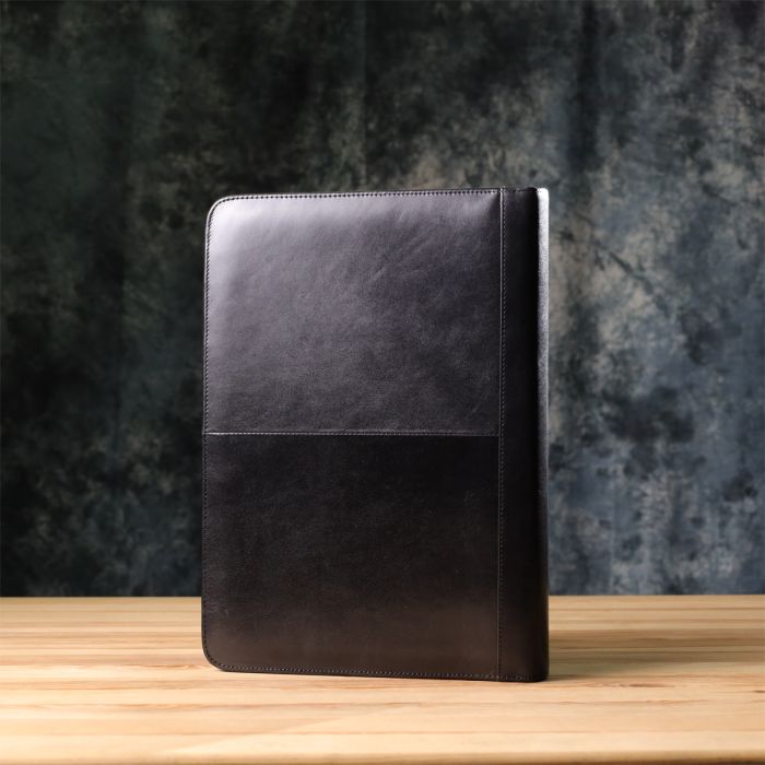 Оригинальная папка с блокнотом из гладкой натуральной кожи Tony Perotti 20850_1 (1278L nero) черная