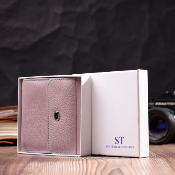 Кошелек для женщин среднего размера из натуральной кожи ST Leather 19495 лиловый