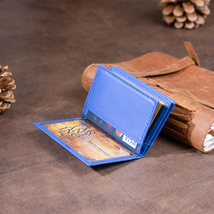 Визитница-книга ST Leather 19219 синяя