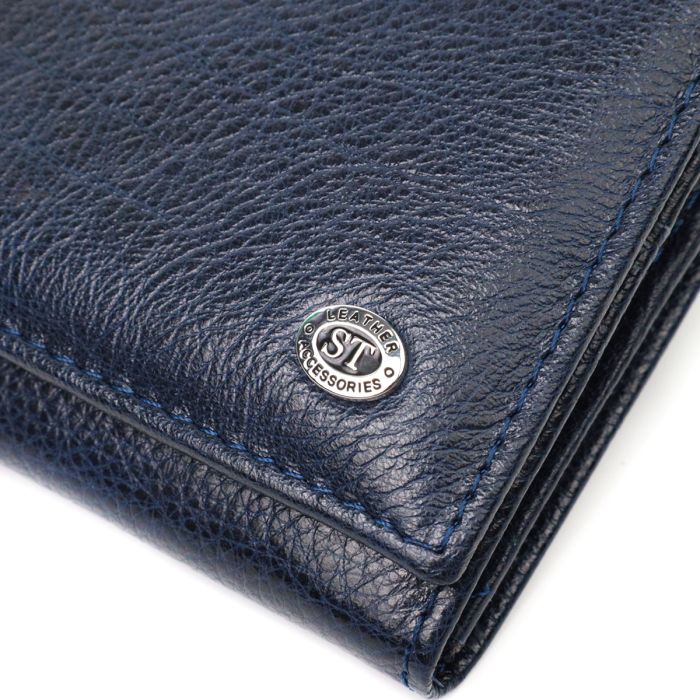 Місткий жіночий гаманець із натуральної шкіри ST Leather 19426 синій