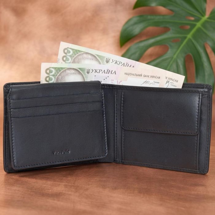 Чоловіче портмоне Tony Perotti з натуральної шкіри Cortina 5051 nero (90115) Чорне