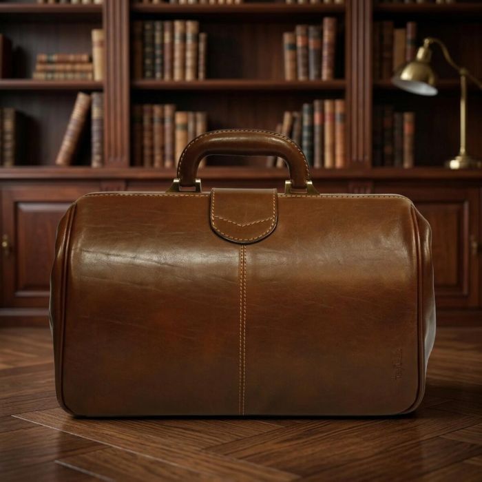 Саквояж з натуральної шкіри Tony Perotti Italico 8051 (90625) Коньячний