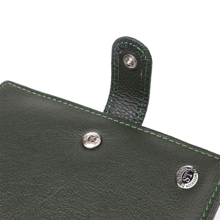 Оригинальная обложка на документы унисекс из натуральной кожи ST Leather 23119 зеленая