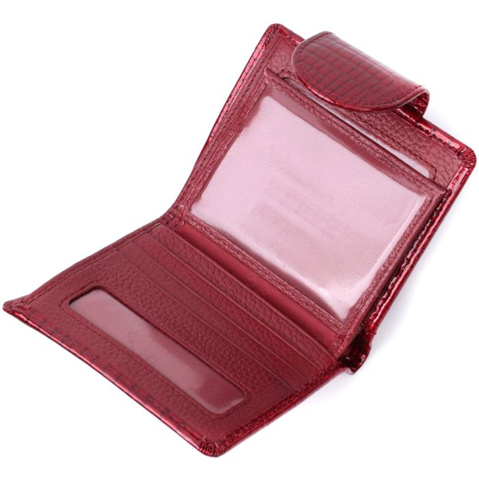 Лакований гаманець для жінок середнього розміру ST Leather 22685 червоний