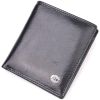 Компактный кошелек для денег из натуральной гладкой кожи ST Leather 19418 черный