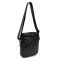 Месенджер класичний в гладкій шкірі чорний Tiding Bag 8717A