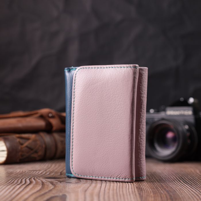 Практичний гаманець для дівчат із натуральної шкіри ST Leather 22496 різнокольоровий