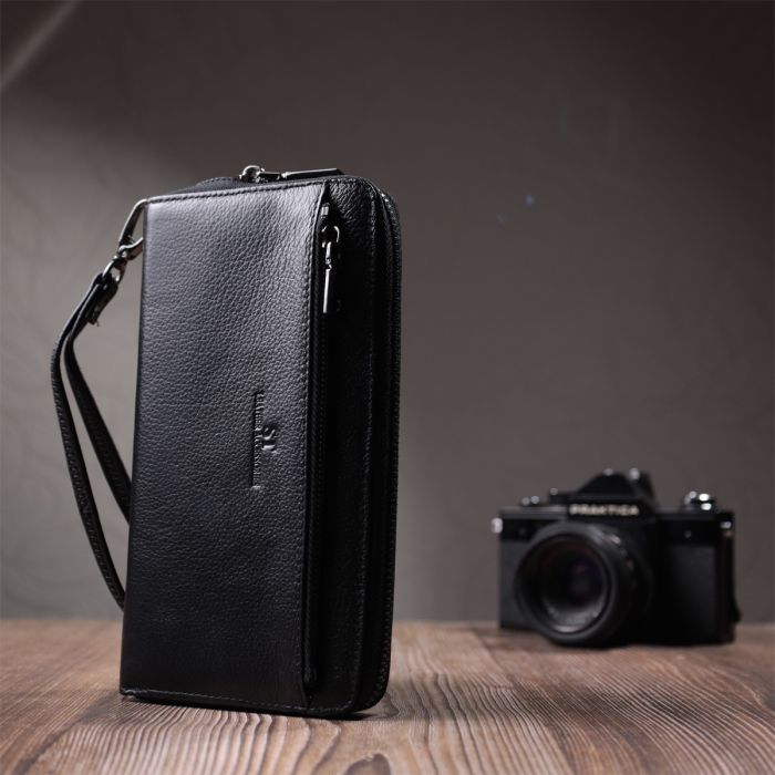 Зручний клатч для чоловіків із натуральної шкіри ST Leather 22681 чорний