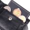 Надежный мужской кошелек из натуральной гладкой кожи ST Leather 19408 черный