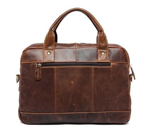 Сумка для ноутбука з натуральної шкіри 14867 Vintage коричнева