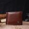Удобный зажим для денег из натуральной гладкой кожи ST Leather 19427 коричневый
