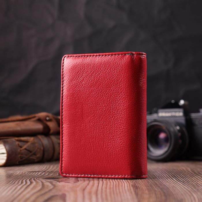 Яскравий гаманець для жінок із натуральної шкіри ST Leather 22503 червоний