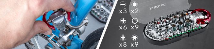 Викрутка з набором біт Trotec 40 pieces Bit and Socket Wrench Set (6200001005)