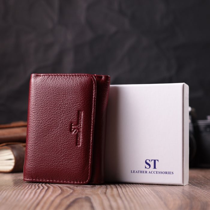 Кожаный кошелек для женщин ST Leather 22507 бордовый