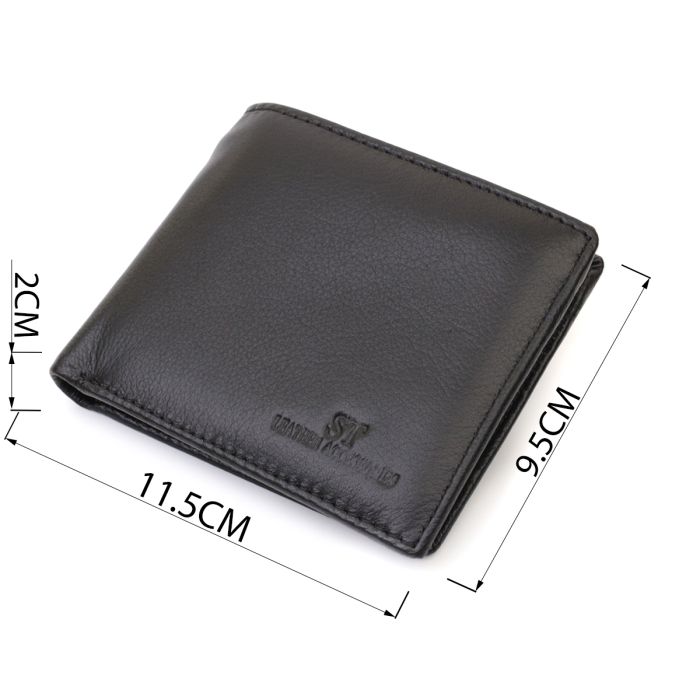 Мужской портмоне из натуральной кожи ST Leather 22734 черный