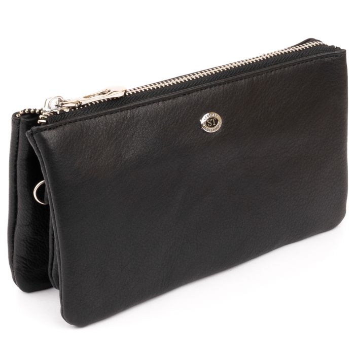 Місткий клатч на два відділення жіночий ST Leather 19246 чорний